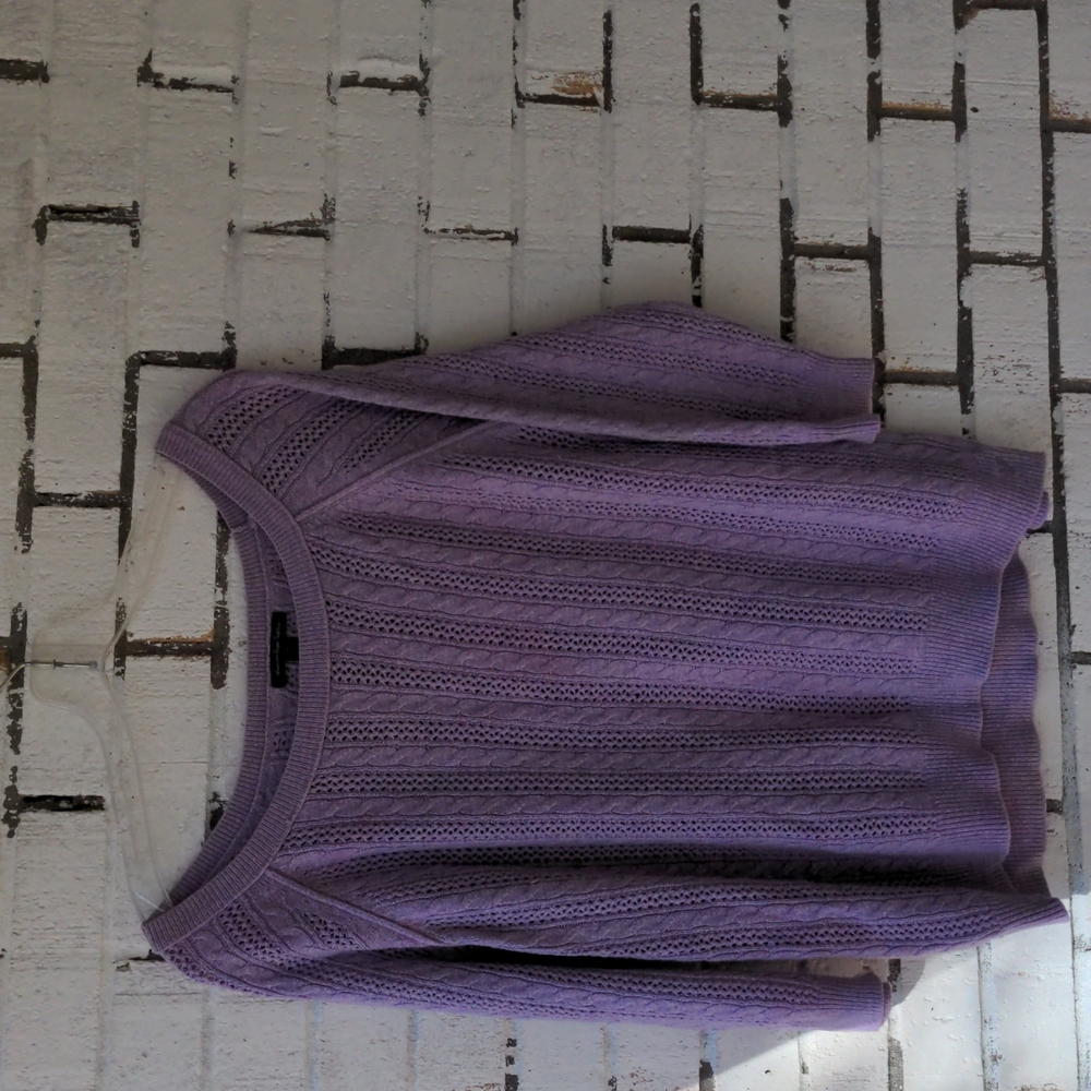 American eagle, purple, quarter sleeve, sweater, size L